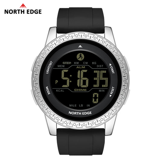APOLLO Laxury Alloy Case 50M Waterproof Original Outdoor Sports Watch Second City Time Men's Watch Alarm Clock Pedometer Calories Countdown Women's Lightweight Fashion Watch NORTH EDGE