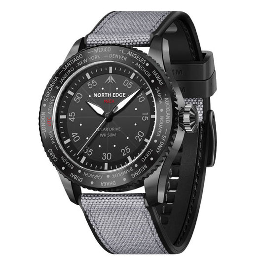 MACH Solar Power Waterproof Watch Outdoor Adventure Military Style Impact resistant - NORTHEDGE