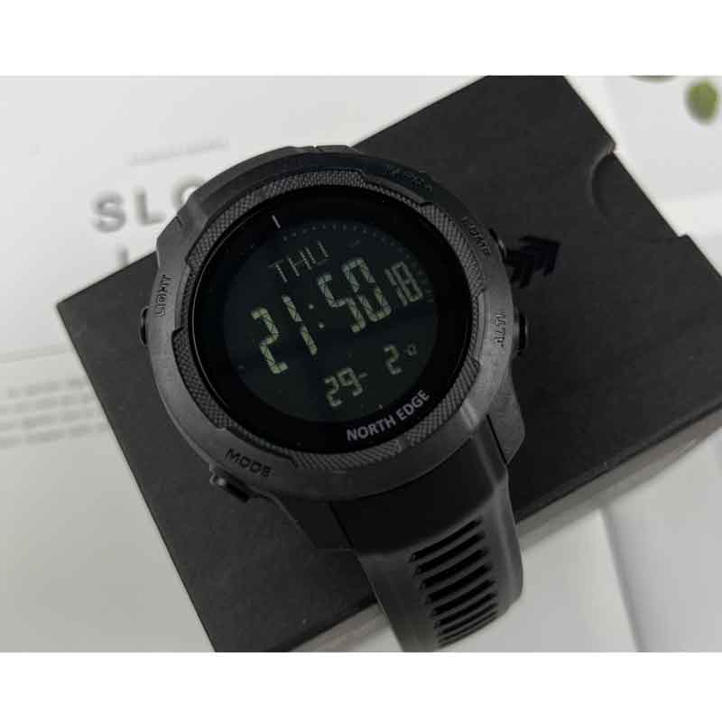 VERTICO Carbon Fiber Digital Tactical Watch Compass Altimeter Barometer 50M Waterproof - NORTHEDGE
