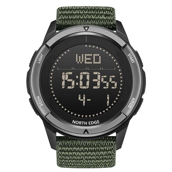 NORTH EDGE ALPS Carbon Fiber Case Compass Men Watch 50M Waterproof Watch Men's Watch - NORTHEDGE