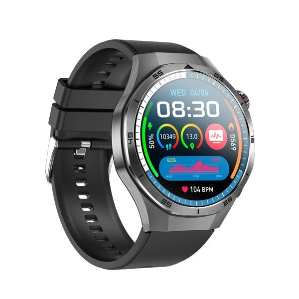 NORTH EDGE ET456 1.56 Inch AMOLED Screen ECG Micro Physical Examination Smartwatch Men's Watch Waterproof - NORTHEDGE