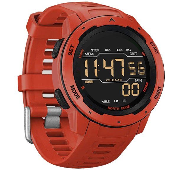 NORTH EDGE MARS Digital Sports Watch Pedometer Alarm Clock Waterproof 50M Men's Watch - NORTHEDGE