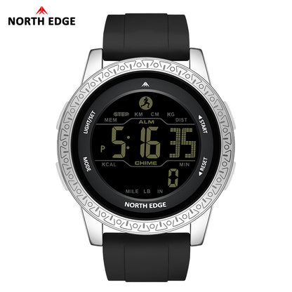 APOLLO Laxury Alloy Case 50M Waterproof Original Outdoor Sports Watch Second City Time Men's Watch Alarm Clock Pedometer Calories Countdown Women's Lightweight Fashion Watch NORTH EDGE