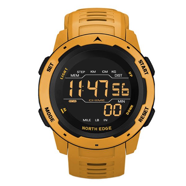 MARS Digital Sports Watch Pedometer Alarm Clock Waterproof 50M - NORTHEDGE