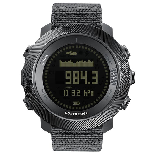NORTH EDGE APACHE-D Freediving Computer Watch Compass Altimeter Barometer Safety Stop Reminder 200 Diving Log World Time 10ATM Waterproof