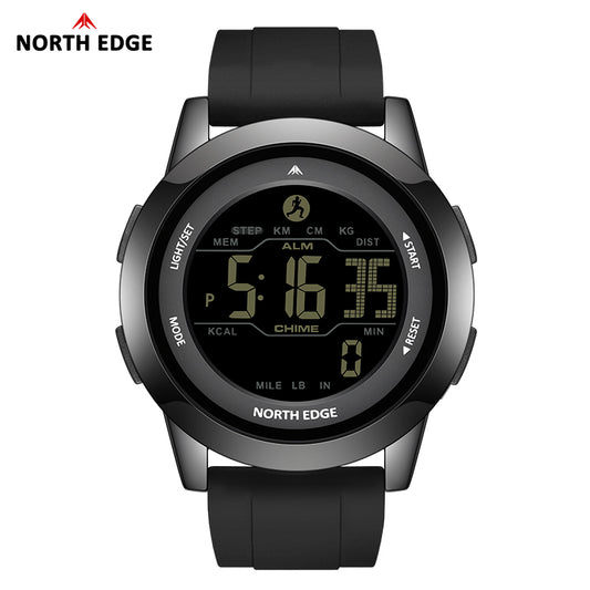 APOLLO Laxury Alloy Case 50M Waterproof Original Outdoor Sports Watch Second City Time Men's Watch Alarm Clock Pedometer Calories Countdown Women's Lightweight Fashion Watch NORTH EDGE