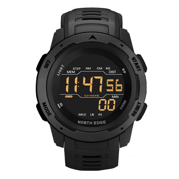 MARS Digital Sports Watch Pedometer Alarm Clock Waterproof 50M - NORTHEDGE