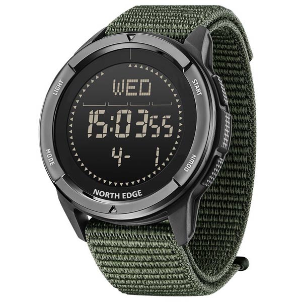 NORTH EDGE ALPS Carbon Fiber Case Compass Men Watch 50M Waterproof Watch Men's Watch - NORTHEDGE