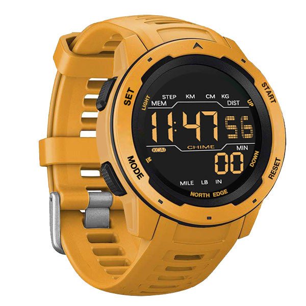MARS Digital Sports Watch Pedometer Alarm Clock Waterproof 50M - NORTHEDGE