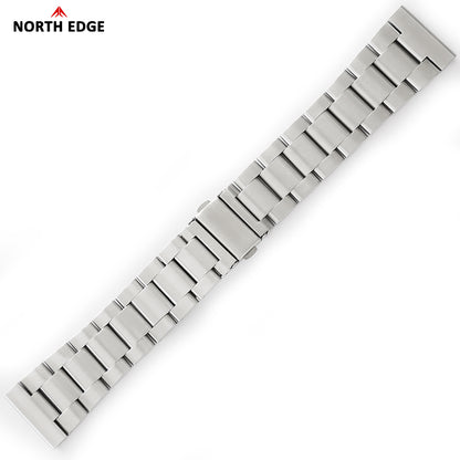 NORTH EDGE 24mm Silicone&Steel Strap Suitable For AQUA/GAVIA 2/Snow Leopard/APACHE3/EVOQUE2/TRITON