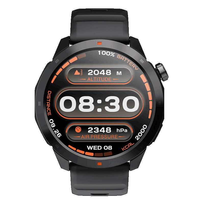 NORTH EDGE XTREK 2 AMOLED Display GPS 3ATM Waterproof Mga Matalinong Relo Compass Barometer Altitude Outdoor Sports Smart Watch Supports IOS Android Men Watch