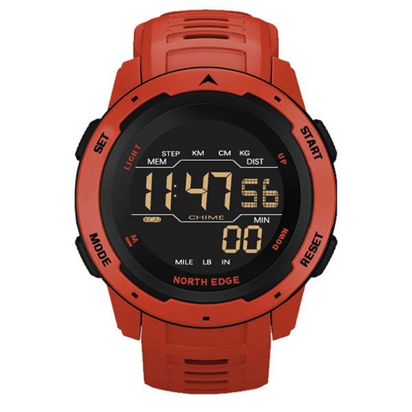 NORTH EDGE MARS Digital Sports Watch Pedometer Alarm Clock Waterproof 50M Men's Watch - NORTHEDGE