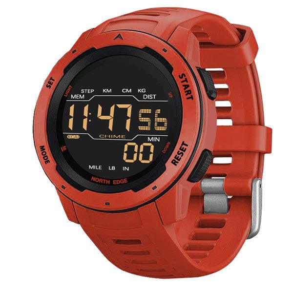 MARS Digital Sports Watch Pedometer Alarm Clock Waterproof 50M - NORTHEDGE
