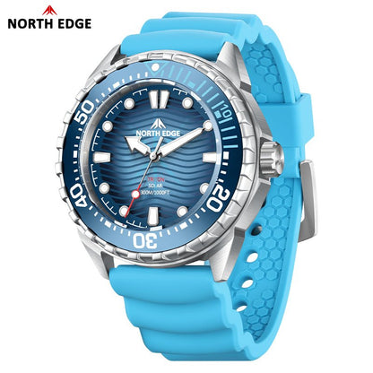 NORTH EDGE TRITON 300m waterproof diving watch solar charging alloy case - NORTHEDGE