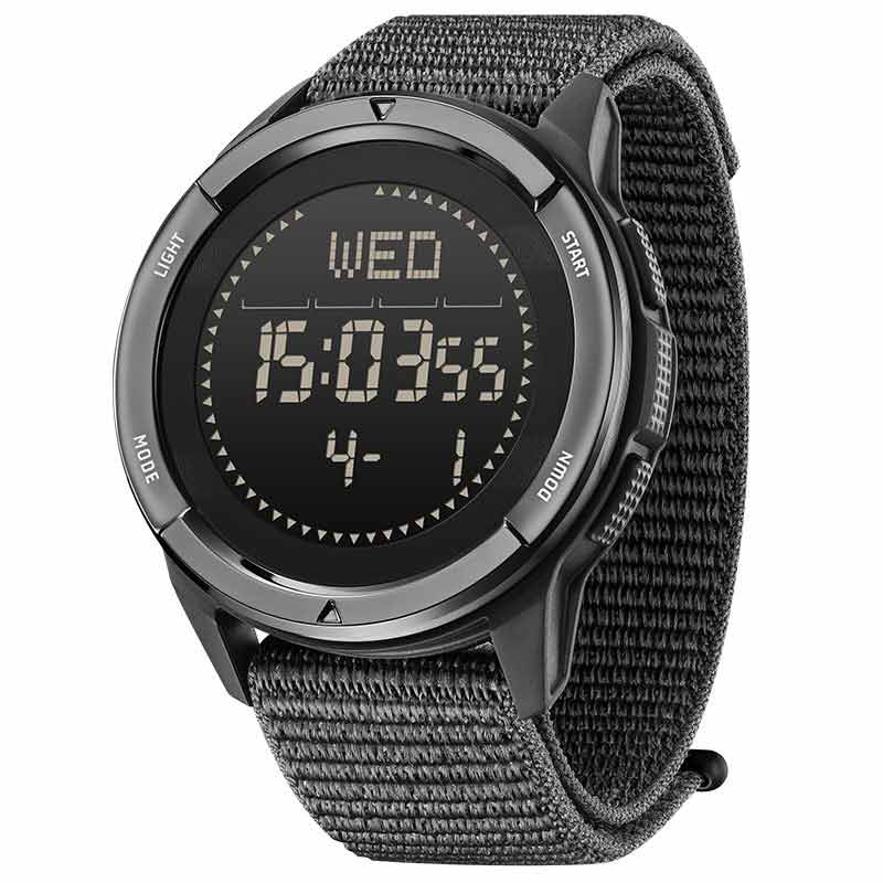 NORTH EDGE ALPS Carbon Fiber Case Compass Men Watch Nylon Strap 50M Waterproof Watch