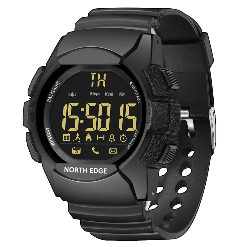 NORTH EDGE AK Men's Watch Military Waterproof 100M Sport Watch Army Led Digital Watch