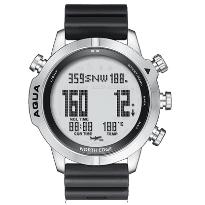 NORTH EDGE AQUA Men's Scuba Diving Professional Diving Computer Watch Scuba Diving NDL (No Deco Time) 50M Dive Watches Altimeter Barometer Compass