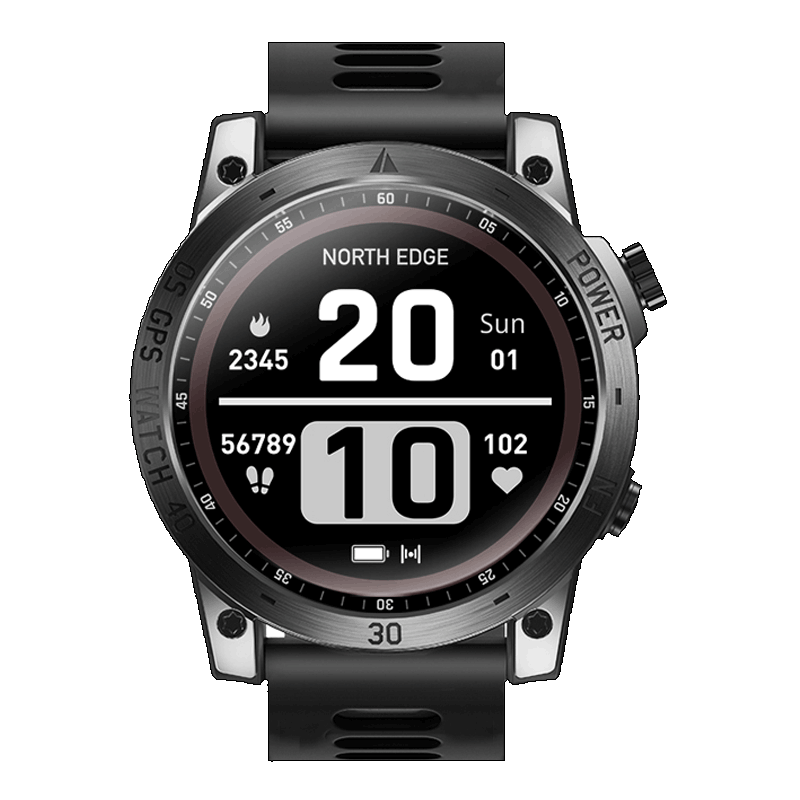 NORTH EDGE CROSS FIT3 GPS Smartwatch AMOLED Display Compass Barometer Altimeter 50m waterproof