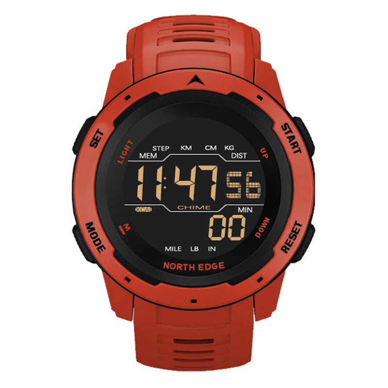 NORTH EDGE MARS Men Digital Watch Sports Watch  Pedometer Alarm Clock Waterproof 50M Digital Watch