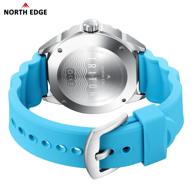 NORTH EDGE TRITON 300m waterproof diving watch solar charging alloy case - NORTHEDGE