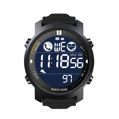 NORTH EDGE LAKER Sport Watch Swimming Watch For Men Waterproof 50M HR Digital Outdoor Sport watches Smartwatch Metal body tempered glass Bluetooth For Android IOS