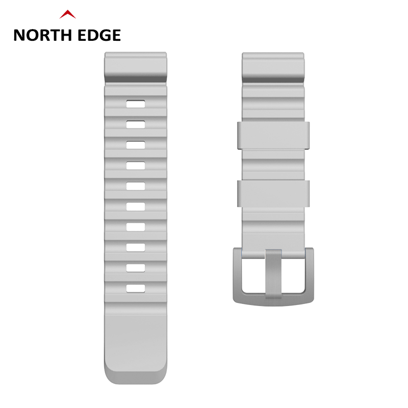 NORTH EDGE 24mm Silicone&Steel Strap Suitable For AQUA/GAVIA 2/Snow Leopard/APACHE3/EVOQUE2/TRITON