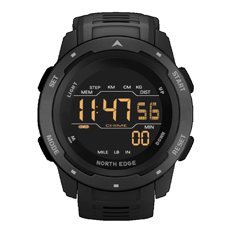 NORTH EDGE MARS Men Digital Watch Sports Watch  Pedometer Alarm Clock Waterproof 50M Digital Watch