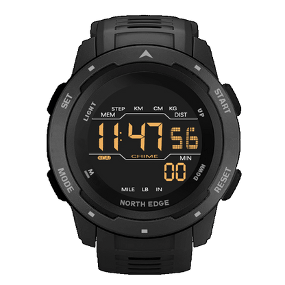 NORTH EDGE MARS Men Digital Watch Sports Watch  Pedometer Alarm Clock Waterproof 50M Digital Watch