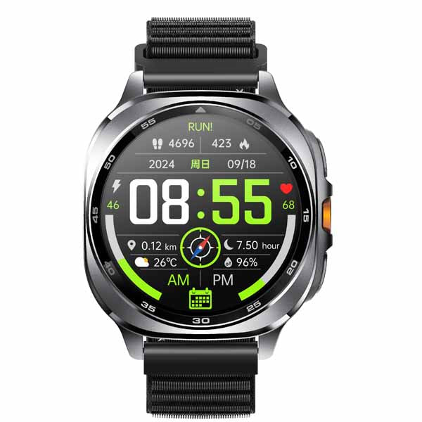 NORTH EDGE TS400 AMOLED display outdoor GPS adventure wearable sports and health smartwatch compass altimeter 3ATM waterproof alloy case flashlight, compatible with Android and iOS system